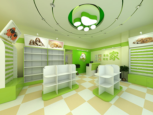 圣宠霸州胜芳宠物店装修设计效果图